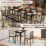 Mesa de comedor rectangular de madera para 2-4 personas, mesa de cocina rústica de madera maciza de 34 pulgadas