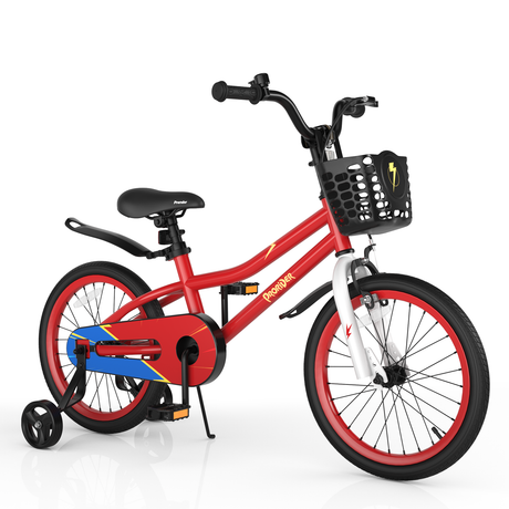 Bicicleta infantil de 18 pulgadas con ruedas de entrenamiento extraíbles