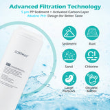 Filtro de PCT de reemplazo para sistema de ósmosis inversa bajo fregadero AW-RB20/AW-RB05