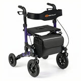 Andador con ruedas para personas mayores, andador plegable con asiento