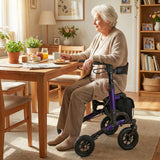 Andador con ruedas para personas mayores, andador plegable con asiento