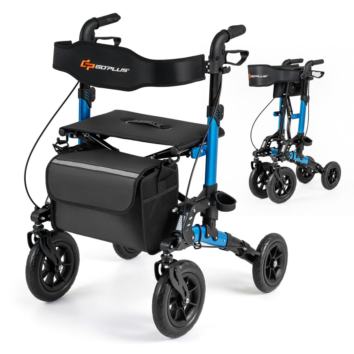 Andador con ruedas para personas mayores, andador plegable con asiento