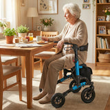 Andador con ruedas para personas mayores, andador plegable con asiento