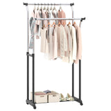 Burro para ropa de doble barra con altura ajustable
