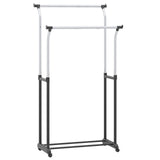 Burro para ropa de doble barra con altura ajustable