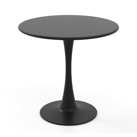 Mesa de Comedor Redonda de 31.5 Pulgadas con Anillo de PP Antideslizante - Negra