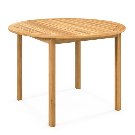 Mesa de comedor redonda grande para exteriores para 4 personas