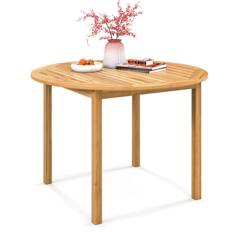 Mesa de comedor redonda grande para exteriores para 4 personas