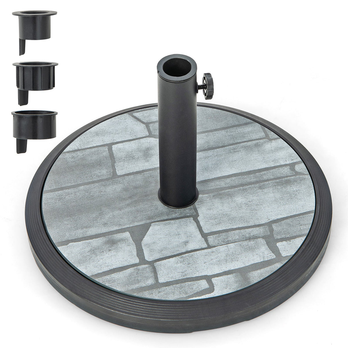 Base de sombrilla de 35 libras con cemento incorporado