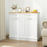Kitchen Tilt Out Trash Cabinet with 2 Drawers and Adjustable Shelf