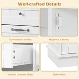 Kitchen Tilt Out Trash Cabinet with 2 Drawers and Adjustable Shelf