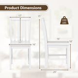 Juego de 2 sillas de comedor rústicas de madera para cocina con respaldo inclinado de listones