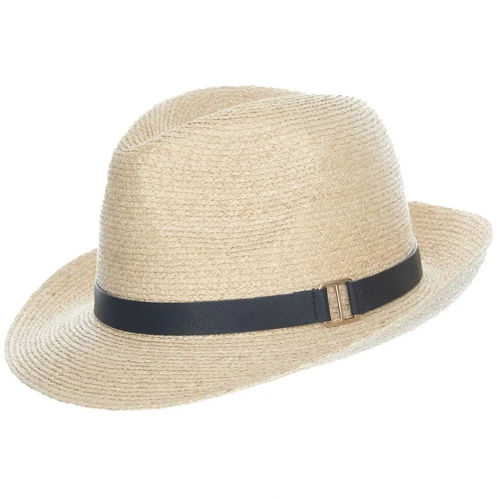 Scala Lena - Sombrero fedora de rafia para mujer