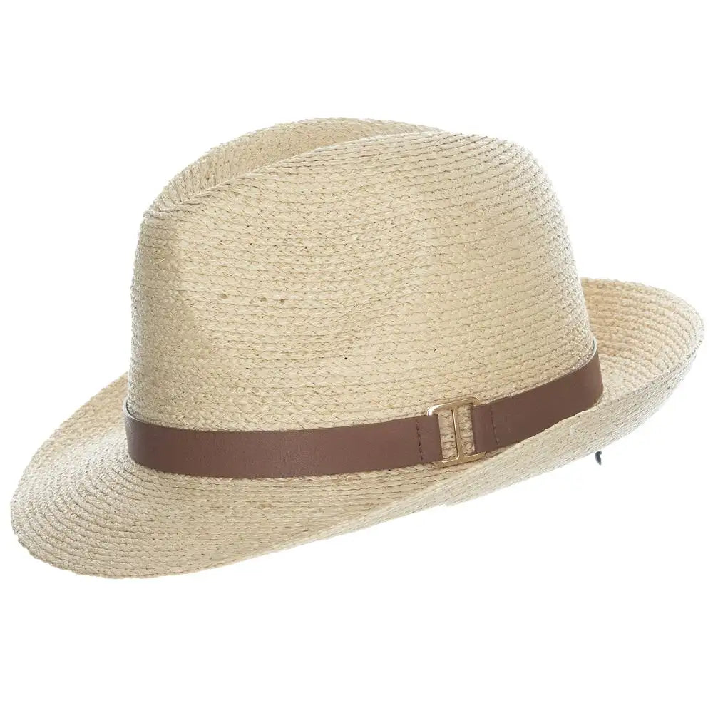 Scala Lena - Sombrero fedora de rafia para mujer