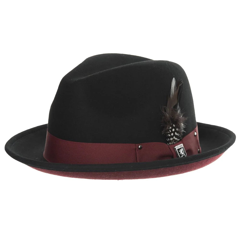 Stacy Adams Riven - Sombrero Fedora de Lana