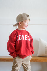 Sudadera con cuello redondo Loved - Rojo o Rosa