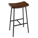 Taburete industrial con patas metálicas y almohadillas ajustables