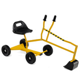 Excavadora de arena para niños, juguete excavador para arenero con controles de dos manos y pala flexible - Amarillo