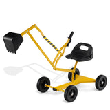 Excavadora de arena para niños, juguete excavador para arenero con controles de dos manos y pala flexible - Amarillo