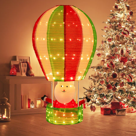 4.5 pies Papá Noel navideño con globo aerostático