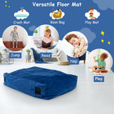 47 x 35.5 Inch Crash Pad Sensory Mat with Foam Blocks and Washable Cover