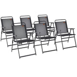 Juego de 2/4/6 sillas plegables de exterior con asiento transpirable
