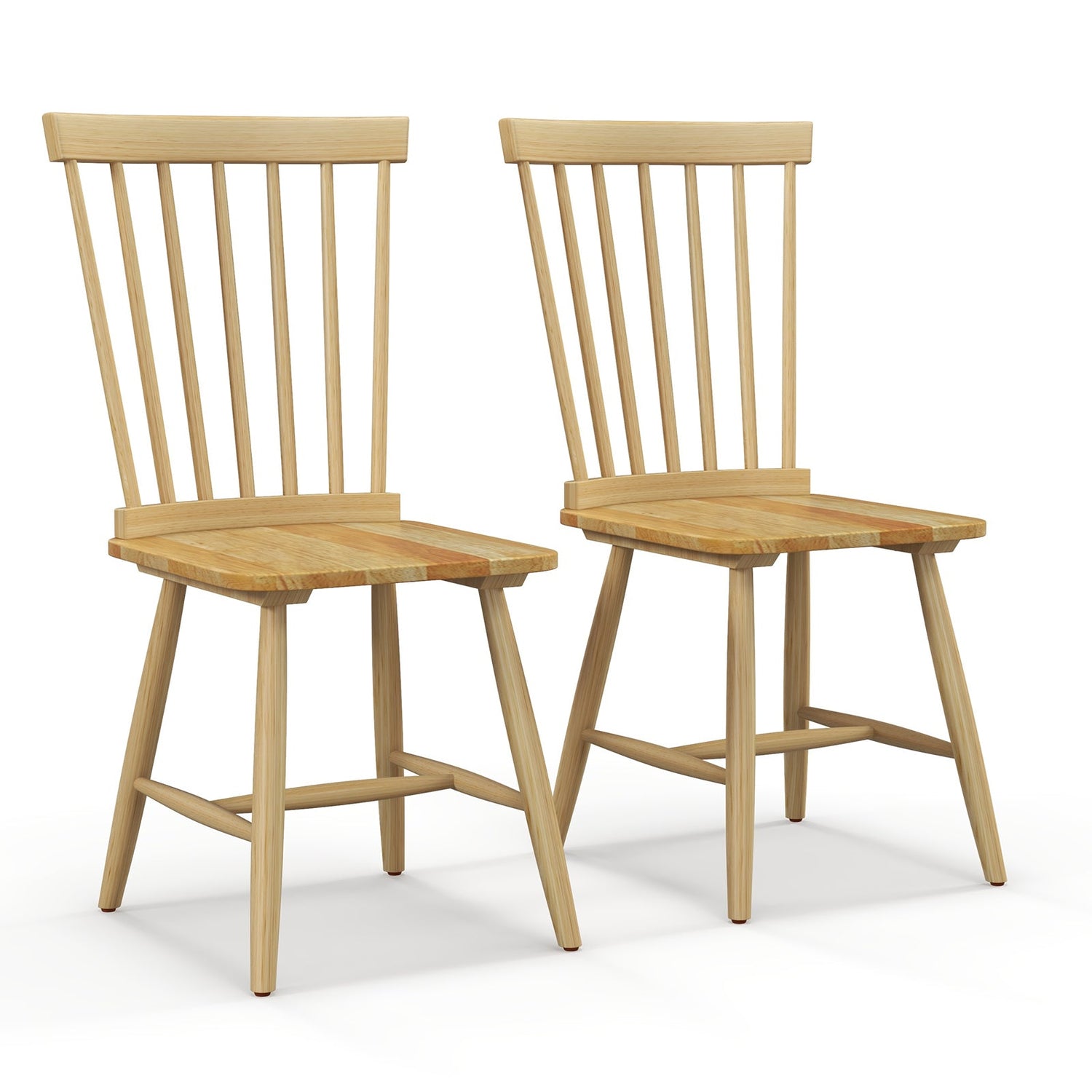 Juego de 2 sillas de comedor Windsor con respaldo alto de huso