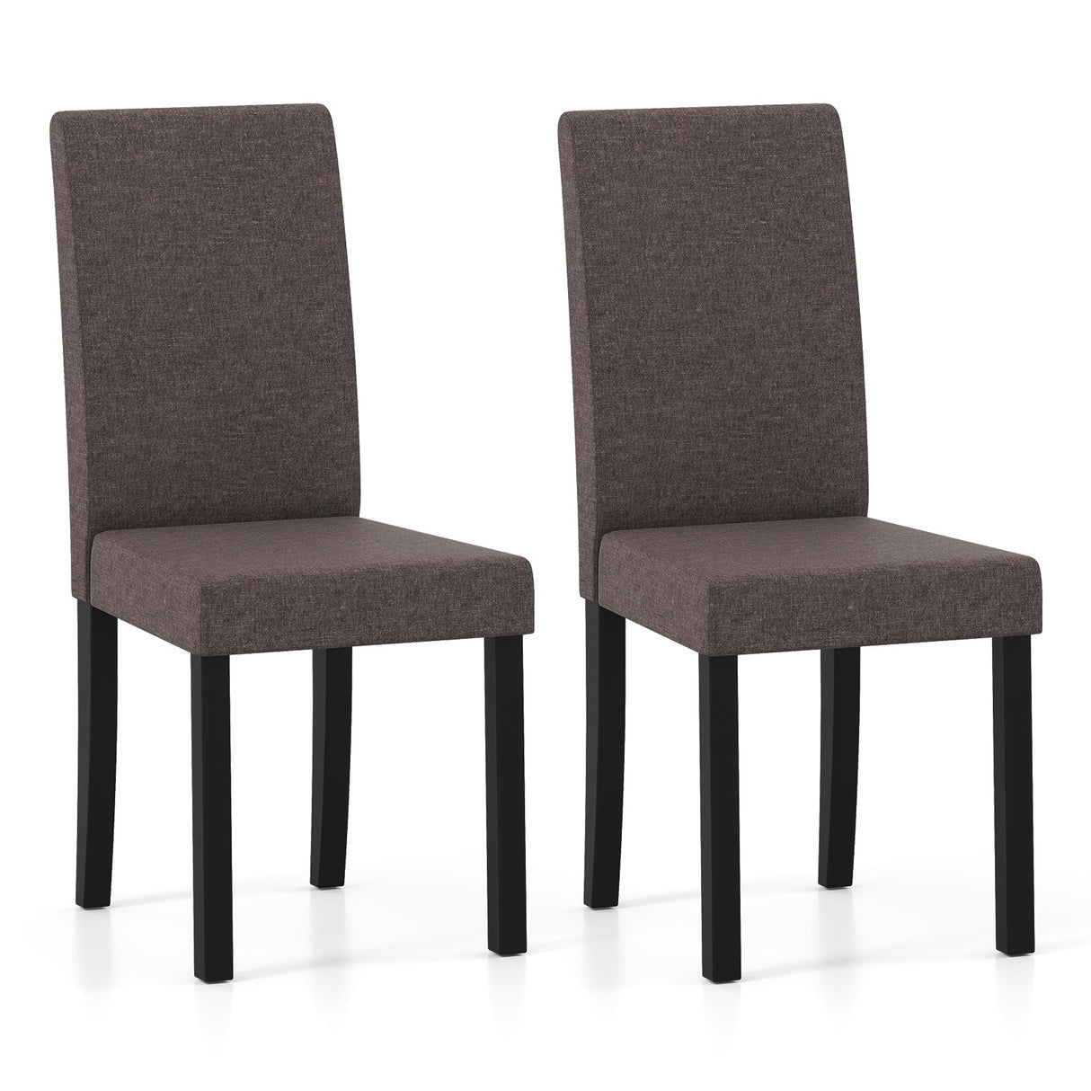 Juego de 2 sillas de comedor Parsons tapizadas en tela, estilo moderno de mediados de siglo