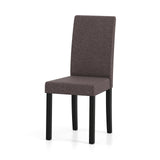Juego de 2 sillas de comedor Parsons tapizadas en tela, estilo moderno de mediados de siglo