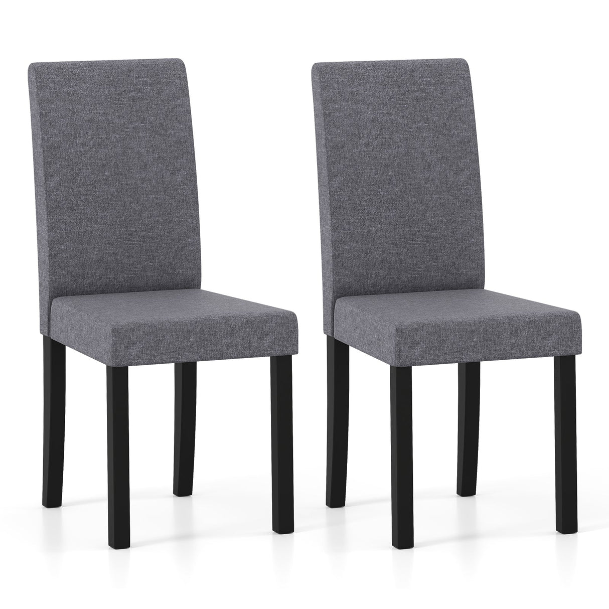 Juego de 2 sillas de comedor Parsons tapizadas en tela, estilo moderno de mediados de siglo