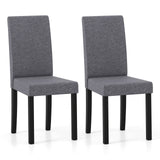 Juego de 2 sillas de comedor Parsons tapizadas en tela, estilo moderno de mediados de siglo