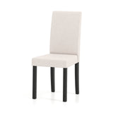 Juego de 2 sillas de comedor Parsons tapizadas en tela, estilo moderno de mediados de siglo