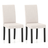 Juego de 2 sillas de comedor Parsons tapizadas en tela, estilo moderno de mediados de siglo
