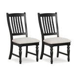 Set of 2 Dining Chairs Kitchen Side Chair with Solid Wood Legs