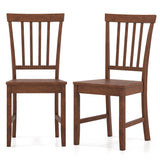 Juego de 2 sillas de comedor con patas de madera maciza