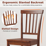 Juego de 2 sillas de comedor con patas de madera maciza
