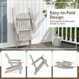 1 silla Adirondack plegable con respaldo alto y reposabrazos anchos