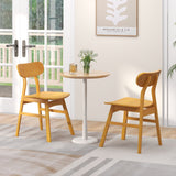 Juego de 2 sillas de comedor modernas con respaldo y asiento curvos