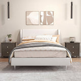Set of 2 Modern Nightstand with two Drawers for Small Spaces-Rustic Brown