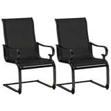 Set of 2 Patio Chairs with Quick-drying and Breathable Fabric for Backyard