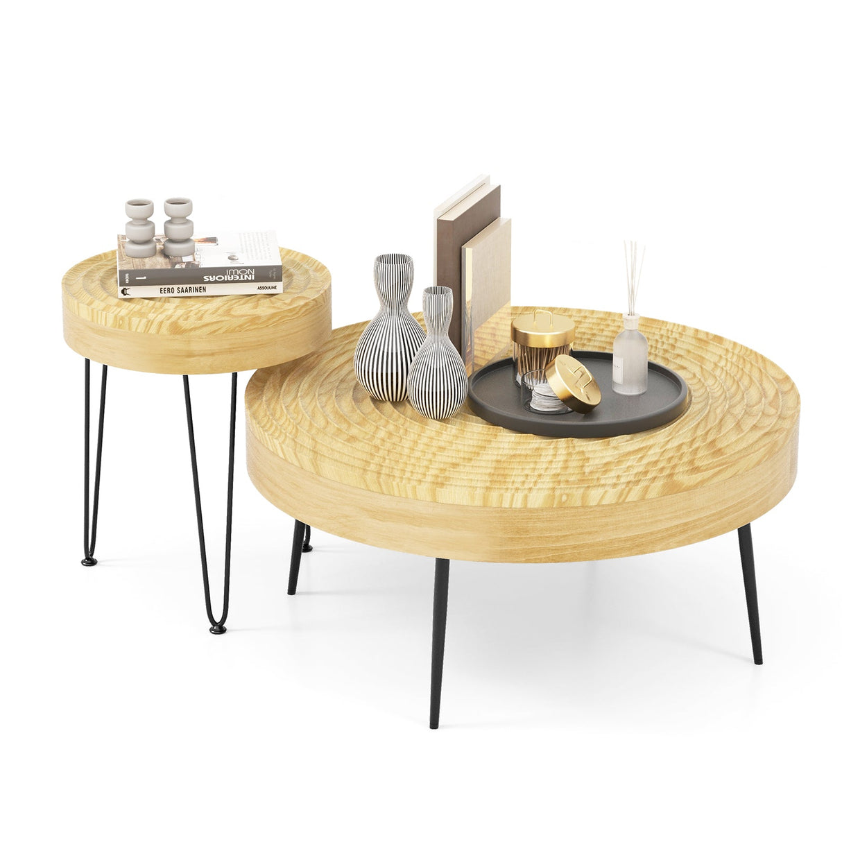 Juego de 2 de madera maciza