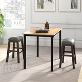 Juego de 2 taburetes de bar de 24.5 pulgadas de altura de mostrador con asiento acolchado - Gris