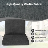 Set of 4 Outdoor Patio Cushion Set with Removable Covers