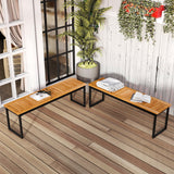 Juego de 2 bancos de comedor para patio, para 2-3 personas, uso en interiores y exteriores