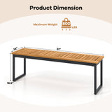 Juego de 2 bancos de comedor para patio, para 2-3 personas, uso en interiores y exteriores
