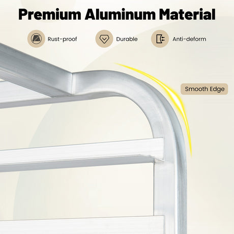 Estantería para panadería de 20 bandejas de aluminio de 26 x 20 x 70 pulgadas