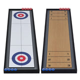 Juego de mesa de tejo y curling 2 en 1, portátil, de doble cara