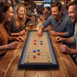 Juego de mesa de tejo y curling 2 en 1, portátil, de doble cara