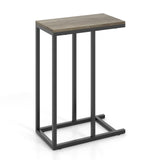 Mesa auxiliar en forma de C con estructura de metal de alta resistencia