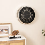 Reloj de pared silencioso de 13,5/17,5 pulgadas con marco plateado
